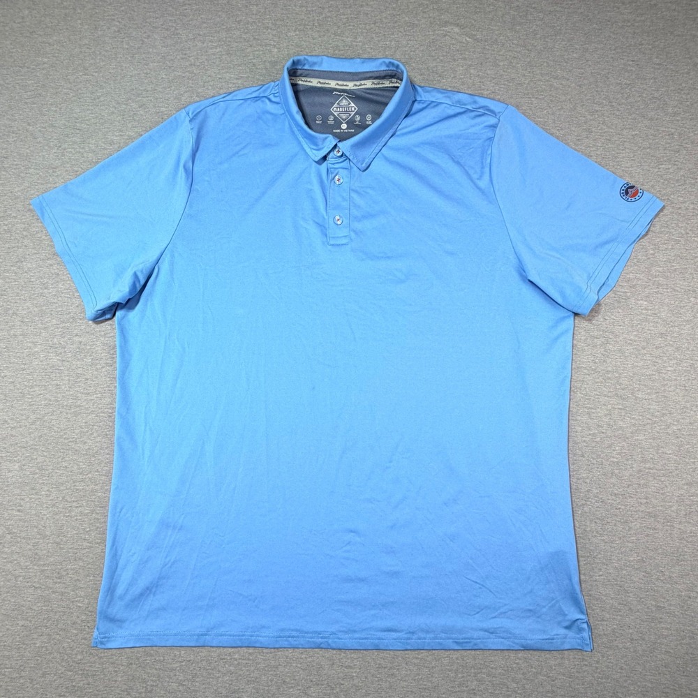 Flag & Anthem MadeFlex Mens XXL Blue Short Sleeve Performance Golf Polo Shirt